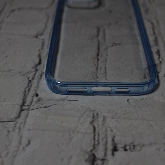 iPhone 12 Pro Max Clear Phone Case LIGHT BLUE - Picture 2 of 4